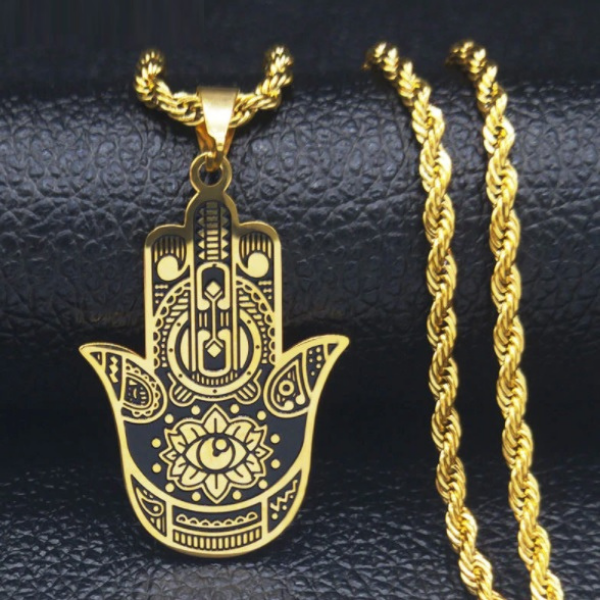 Colar Hamsa - Amuleto da Sorte