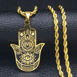 Colar Hamsa - Amuleto da Sorte