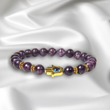 Pulseira Mão hamsa - Pedra Natural (Duas Peças por R$129,00)
