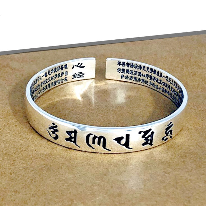 Bracelete Om Mani Padme Hum - Prata