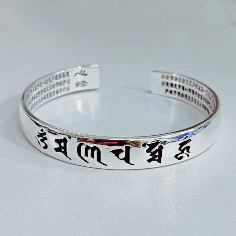 Bracelete Om Mani Padme Hum - Prata