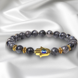 Pulseira Mão hamsa - Pedra Natural (Duas Peças por R$129,00)