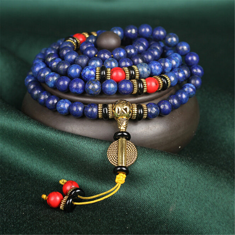 Japamala Tibetano em Lapis Lazuli - 108 Contas