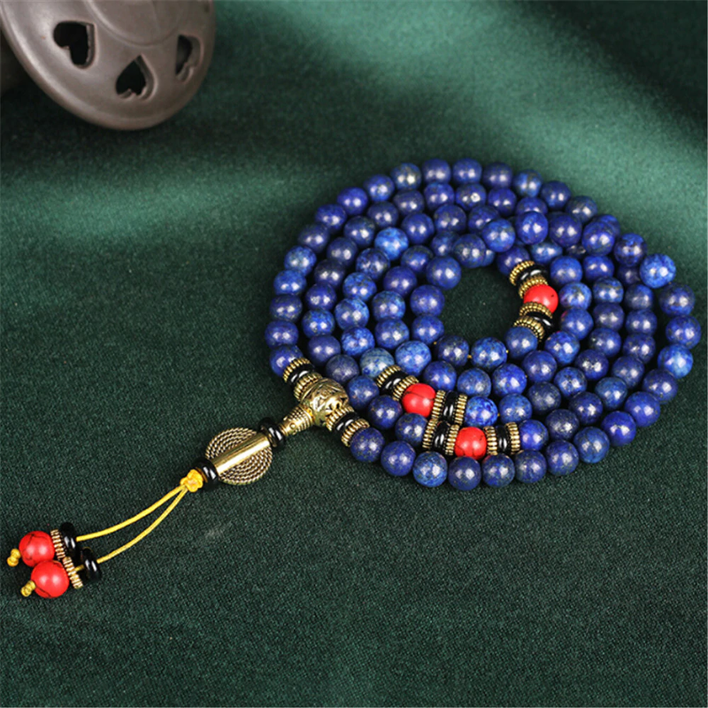 Japamala Tibetano em Lapis Lazuli - 108 Contas