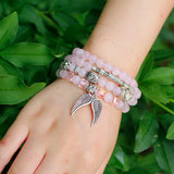 Japamala Pulseira Quartzo Rosa - 6mm