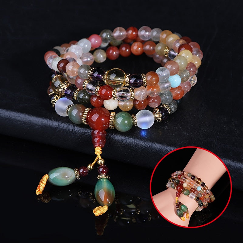 Japamala / Colar / Pulseira em Cristais de Quartzo - Cura e Proteção