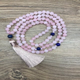 Japamala do Amor - Quartzo Rosa e Lazuli