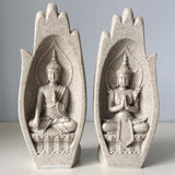 Escultura Mãos Buda Tailandês - 2 Peças