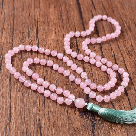 Japamala Da Inspiração Divina - Quartzo Rosa